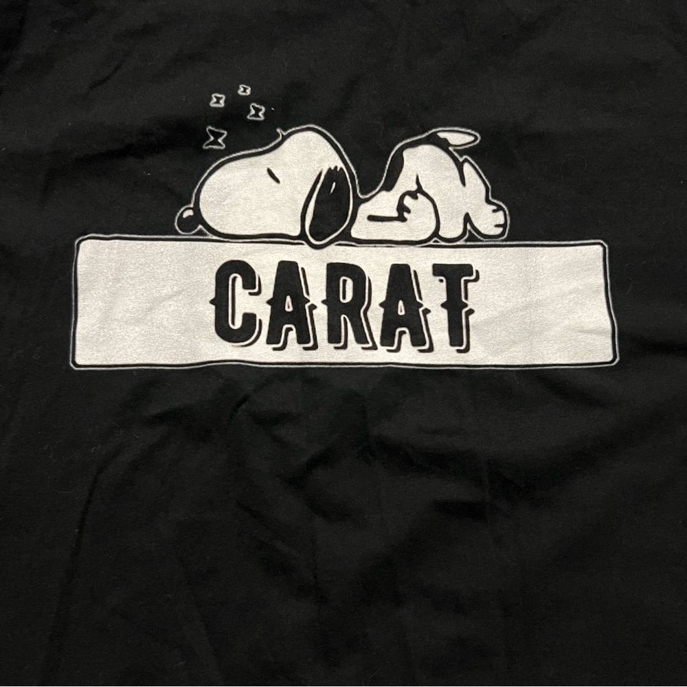 RARE- ONE OF A KIND!!! K-pop Seventeen Carat Snoopy Collab T-shirt Size Large